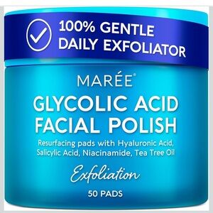 NWT MAREE Glycolic Acid Pads Toner Pads for Cleansing Exfoliating w/Tea Tree Oil